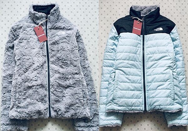 14-16 р. The North Face двостороння. Шубка і Куртка. Єврозима та демі. сіра