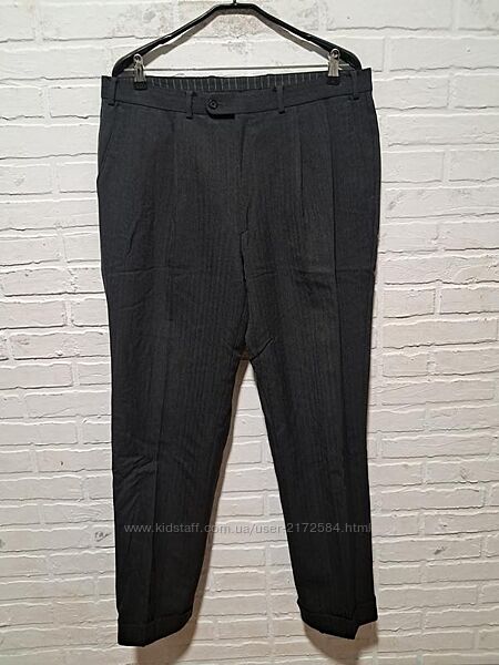 Класичні чоловічі брюки, штани, 100 вовна, розмір 52-54