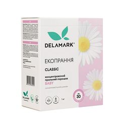 Концентрований безфосфатний пральний порошок Delamark Baby 1 кг 4820152330