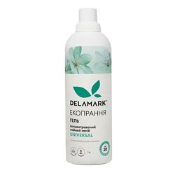 Рідкий концентрований безфосфатний засіб для прання Delamark Universal 1 л 