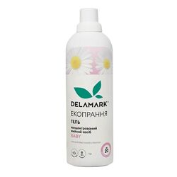 Рідкий концентрований безфосфатний засіб для прання DeLaMark Baby 1 л 