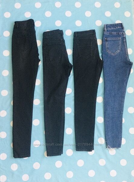 12-14 рок. , Denim. River Island. Shein. Круті Рвані. Завищена талія. брендо
