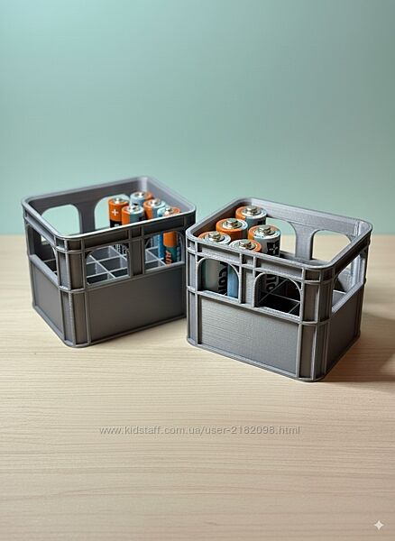 Органайзер для батарейок AA та AAA у вигляді ящика для пива