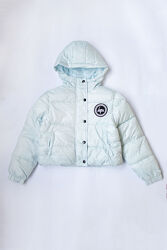 Куртка осінь зима для дівчинки вкорочена кроп 5 р 6 р 110 см 116 см