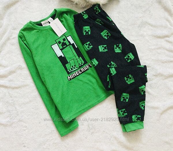 9-10 р. , 140 зріст Primark Minecraft флісова піжама. тепла, мякенька, на м