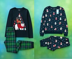 122-128 зріст Німеччина Pepperts Новорічна Піжама манжетах. 100 cotton