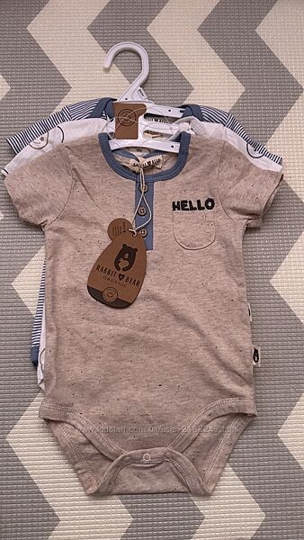 RabbitBear Набір з трьох бодіків на хлопчика