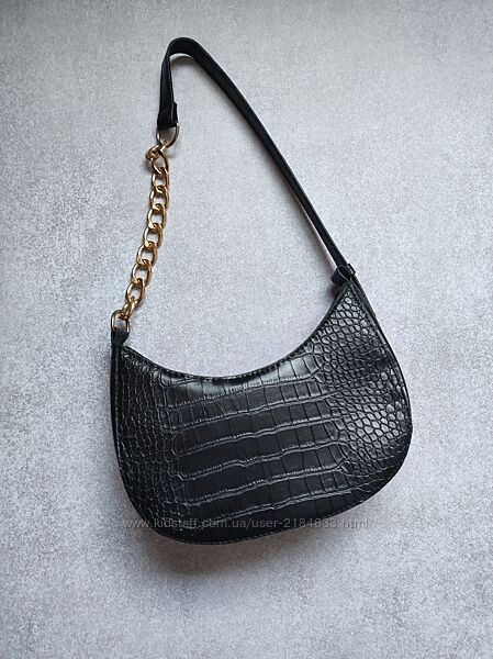 Сумка багет під рептилію