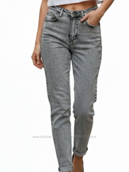 Стильні сірі джинси mom fit