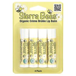 Набір натуральних бальзамів для губ Sierra Bees Крем брюле, 4 шт. 