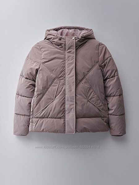 Стильна об&acuteємна тепла куртка світловідбиваючим ефектом