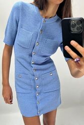 Роскошное платье zara в стиле шанель