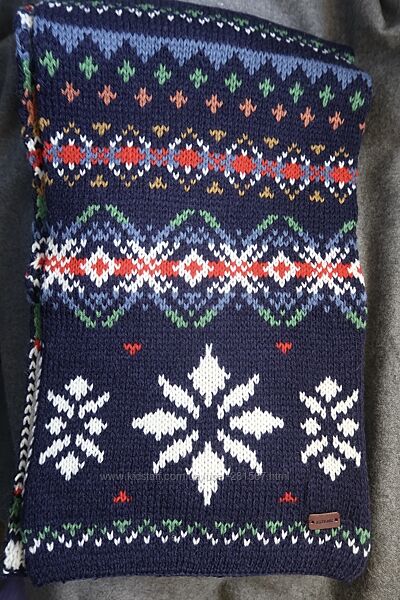 Шарф теплий щільної вязки Fat Face 192 см х 27 см 