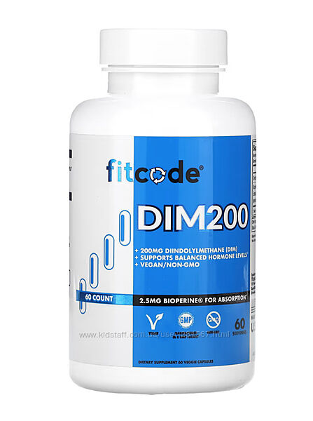 FITCODE, DIM200, дііндолилметан DIM, 200 мг, 60 капсул