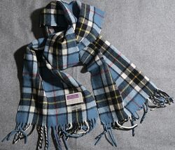 Шарф клітинка тартан Blue Thomson вовна Highland Home Industries Шотландія
