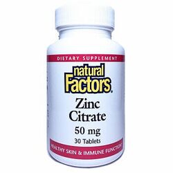  Цитрат цинка, Natural Factors 50 мг 30 таблеток