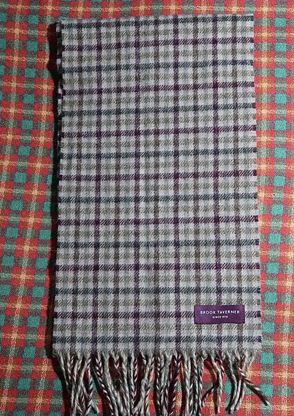  Шарф вовняний класичний Brook Taverner 176 см х 25 см  