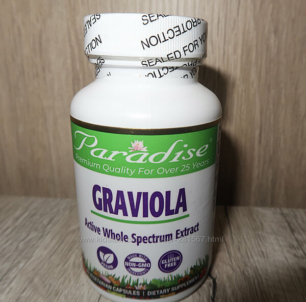 Гравиола для иммунитета Paradise Herbs, Brazilian Graviola, 60 кап