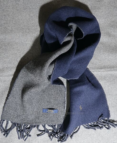 Шарф сине сірий Polo Ralph Lauren 170 см х 24 см  