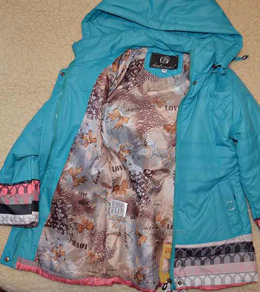 Демісезонна куртка дитяча, подовжена куртка для дівчаток 