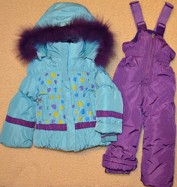 Зимовий костюм для дівчаток, теплий дитячий комплект. 