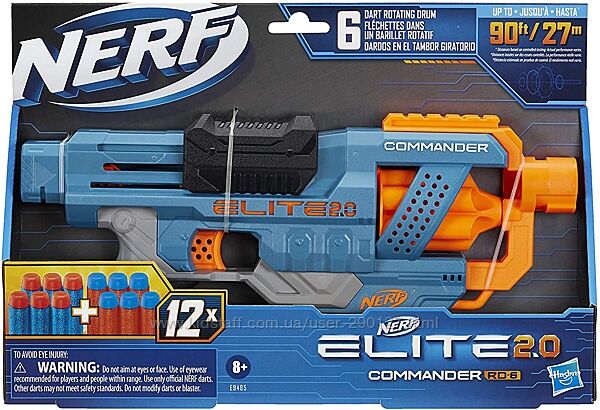 Бластер NERF Elite 2.0 Commander RD-6 