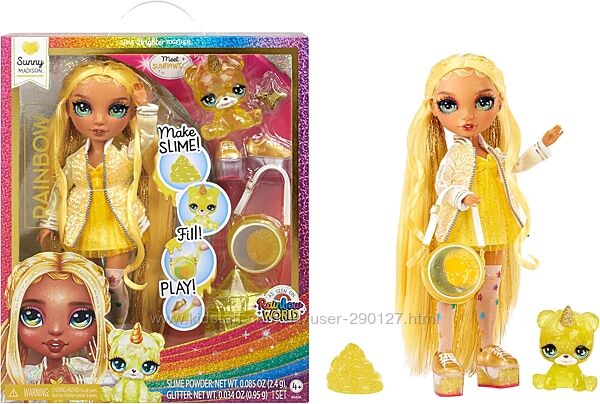 Лялька Rainbow High Sunny, Yellow зі слаймом